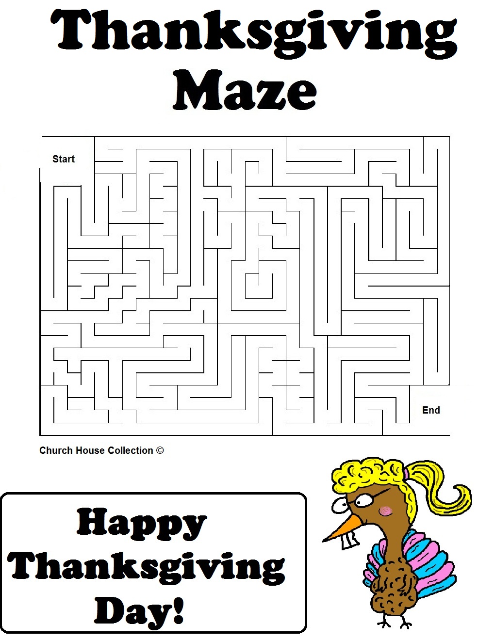 Turkey Mazes For School Teachers